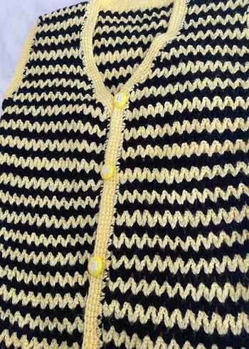 Kız Bebek Örgü Yelek - Görsel 3