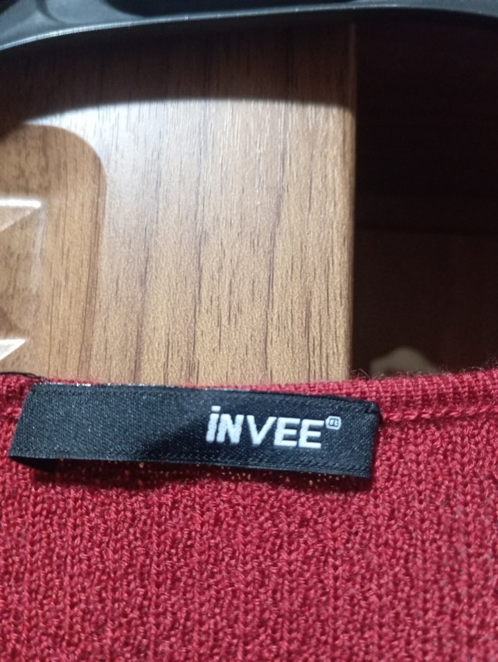 Bordo Düğmeli Balıkçı Yaka Kadın Elbise - Görsel 4