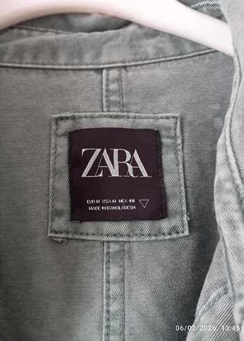 Zara Gri Düğmeli Ceket - Görsel 2