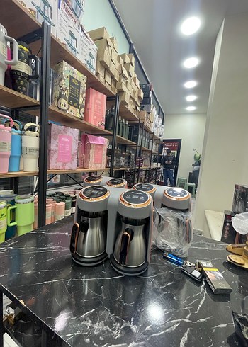 Turuncu Detaylı Gri Kahve Makinesi - Görsel 2