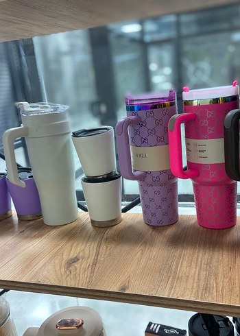 Pastel Pembe Desenli Kulplu Kupa - Görsel 3