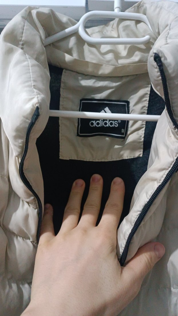 Adidas Beyaz Fermuarlı Kadın Kışlık Mont - Görsel 2