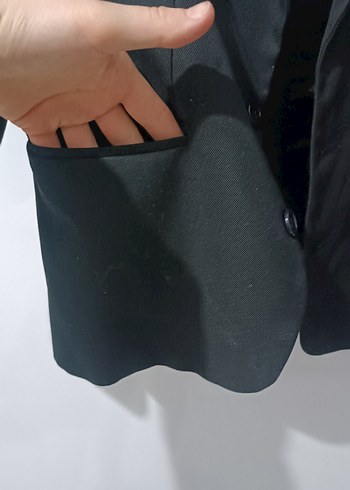 Erkek Siyah Düğmeli Ofis Takım Elbise Ceketi - Görsel 2