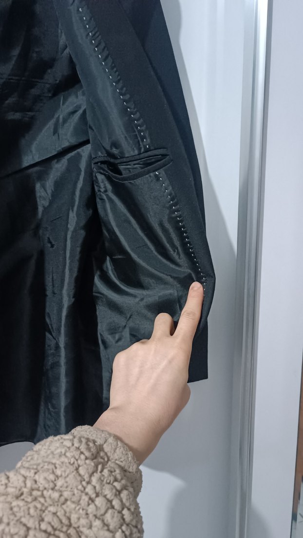 Erkek Siyah Düğmeli Ofis Takım Elbise Ceketi - Görsel 5