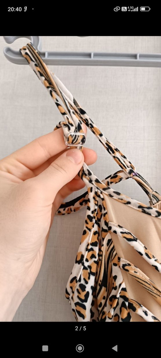 Drapeli Yılan Desenli Mini Kadın Elbise - Görsel 3