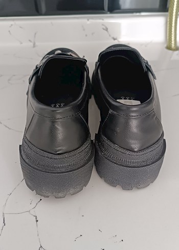 Siyah Tokalı Platform Topuklu Kadın Loafer - Görsel 5