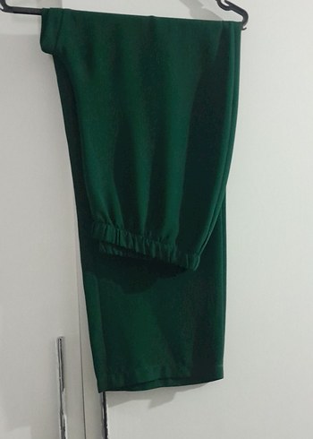 Düğmeli Uzun Yeşil Kadın Kaban - Görsel 2