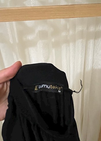 Tül Dekolte Detaylı Dik Yaka Uzun Kollu Midi Boy - Görsel 5