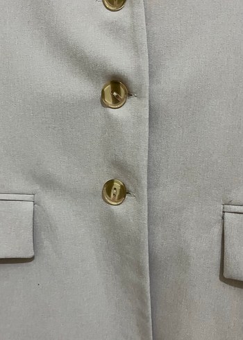 Keten Kısa Kollu Kadın Blazer Ceket - Görsel 3