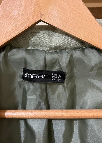 Adaçayı yeşili Midi blazer Ceket - Görsel 3