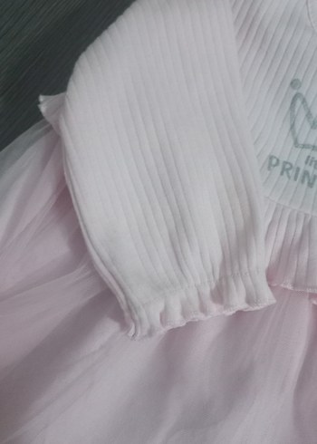 Beyaz Baskılı Uzun Kollu Bebek Kız Body - Görsel 2