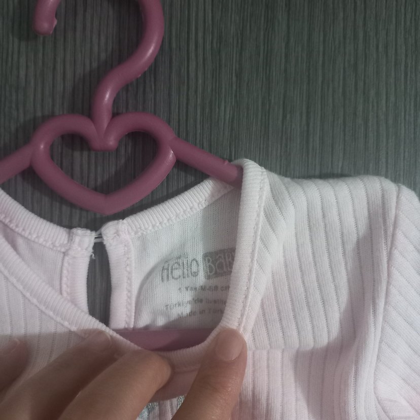 Beyaz Baskılı Uzun Kollu Bebek Kız Body - Görsel 3