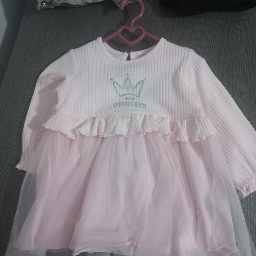 Beyaz Baskılı Uzun Kollu Bebek Kız Body - Görsel 4