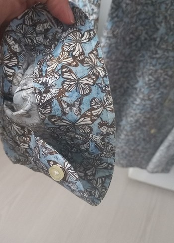 Gri Desenli Bohem Erkek Gömlek - Görsel 2