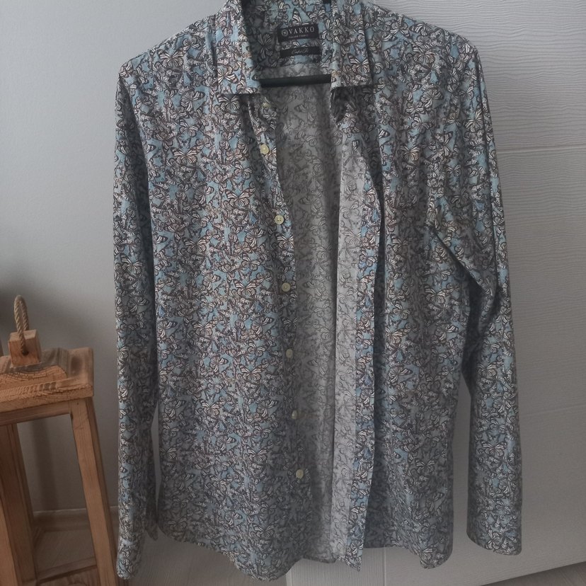 Gri Desenli Bohem Erkek Gömlek - Görsel 5