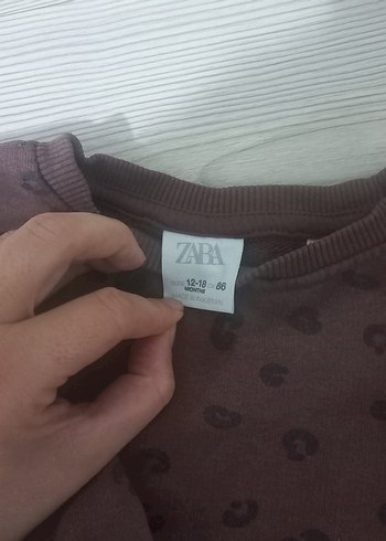 Kız Çocuk Kahverengi Desenli Sweatshirt - Görsel 2