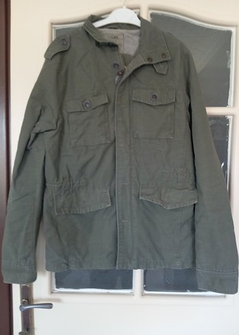 Düğmeli Gri Kadın Ceket Midi Boy - Görsel 9