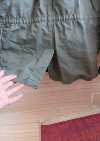 Düğmeli Gri Kadın Ceket Midi Boy - Görsel 10