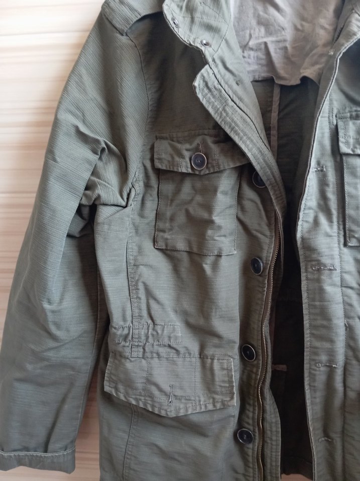 Düğmeli Gri Kadın Ceket Midi Boy - Görsel 2