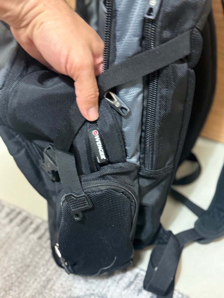 Wenger Marka Gri Fermuarlı Erkek Sırt Çantası - Görsel 5