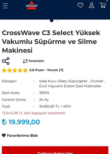 Bissel Croswave C3 Select 3 ü 1 Arada Süpürme ve Silme Makinesi - Görsel 5