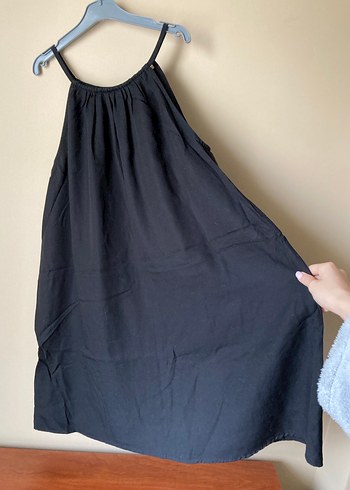 Siyah Mini Salaş Elbise - Görsel 2