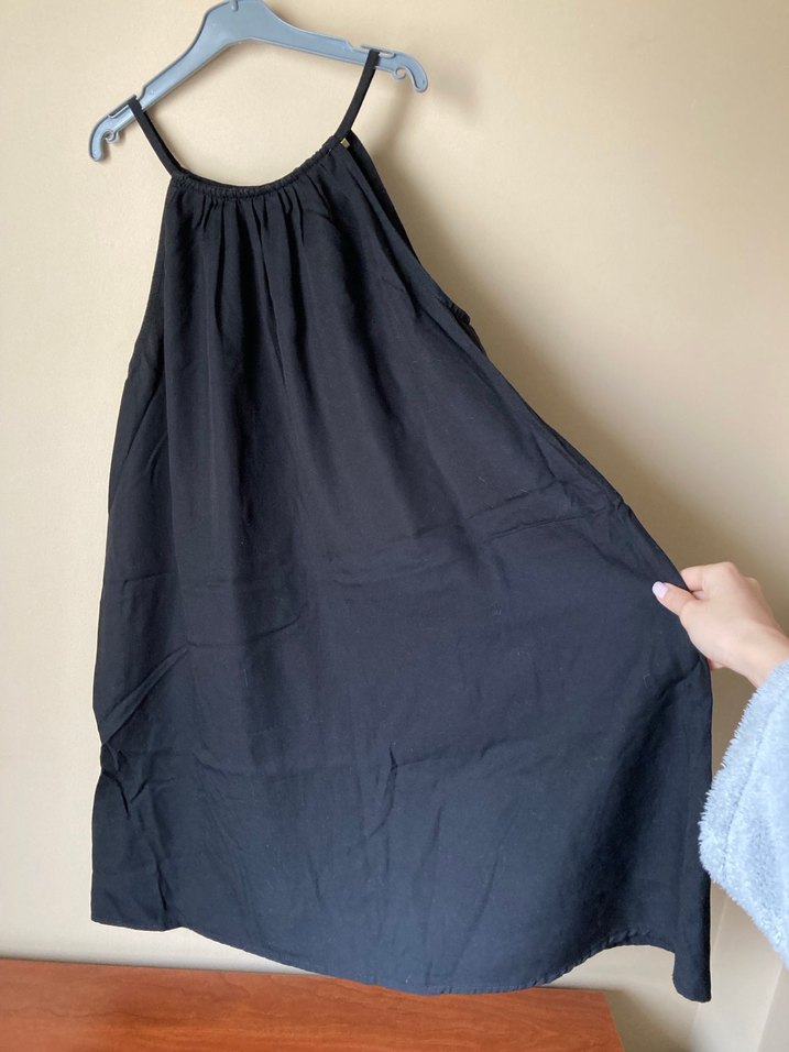 Siyah Mini Salaş Elbise - Görsel 2