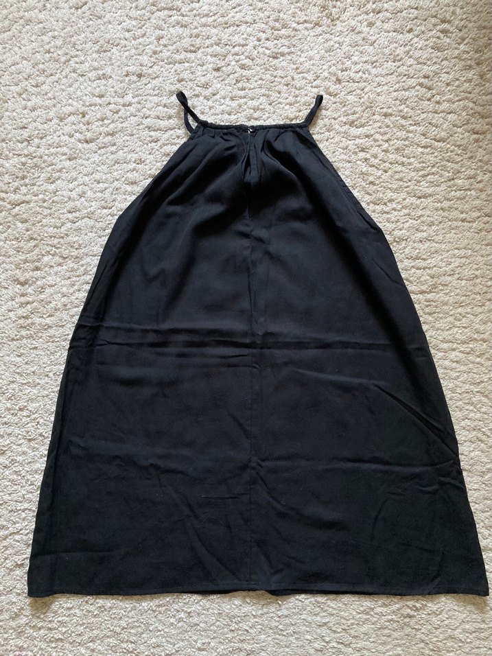 Siyah Mini Salaş Elbise - Görsel 4