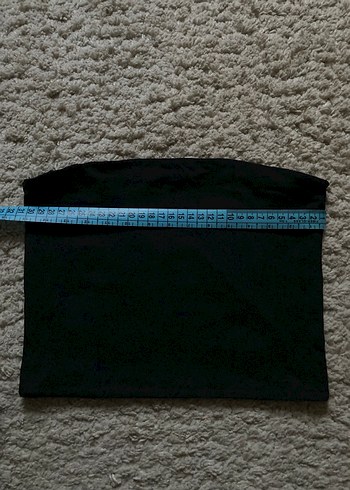 Siyah Straplez Crop - Görsel 4