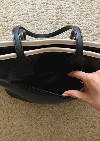 Siyah Deri Çanta - Görsel 6