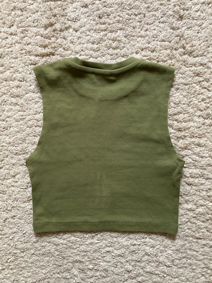 Haki Kolsuz Crop - Görsel 2