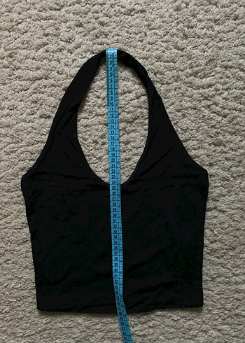 Siyah Halter Yaka Crop - Görsel 3