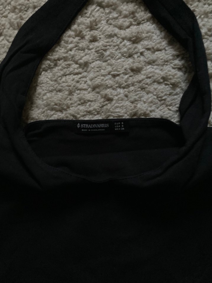 Siyah Halter Yaka Crop - Görsel 5