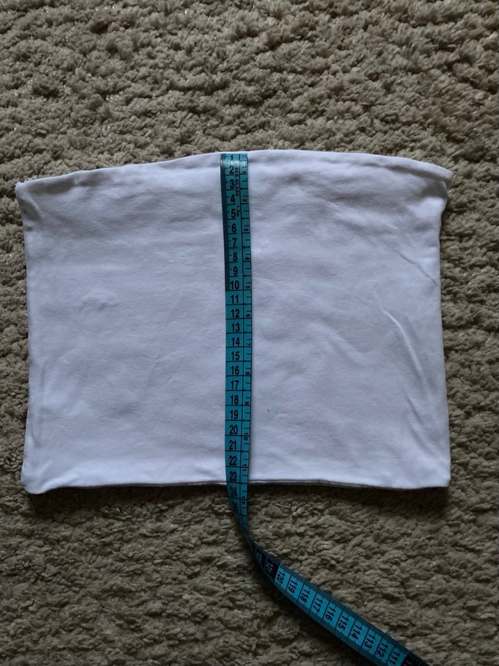 Beyaz Straplez Crop - Görsel 3