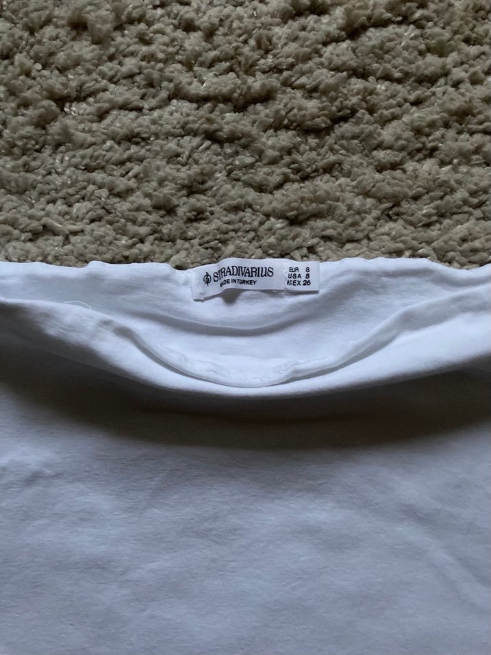 Beyaz Straplez Crop - Görsel 5