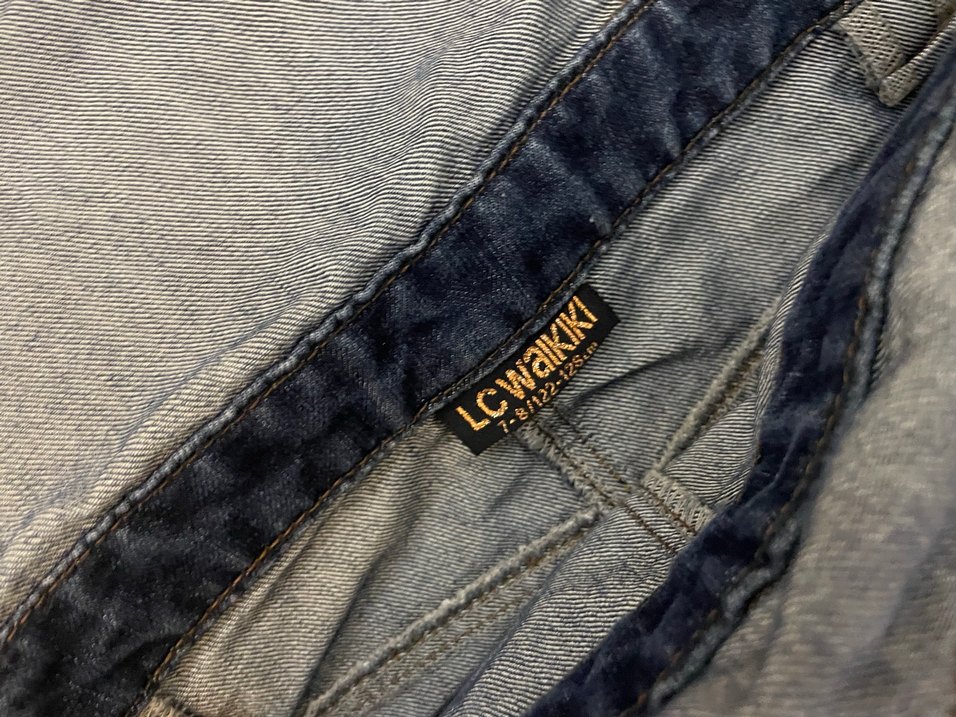 Kız çocuk Denim Mini Salopet - Görsel 3