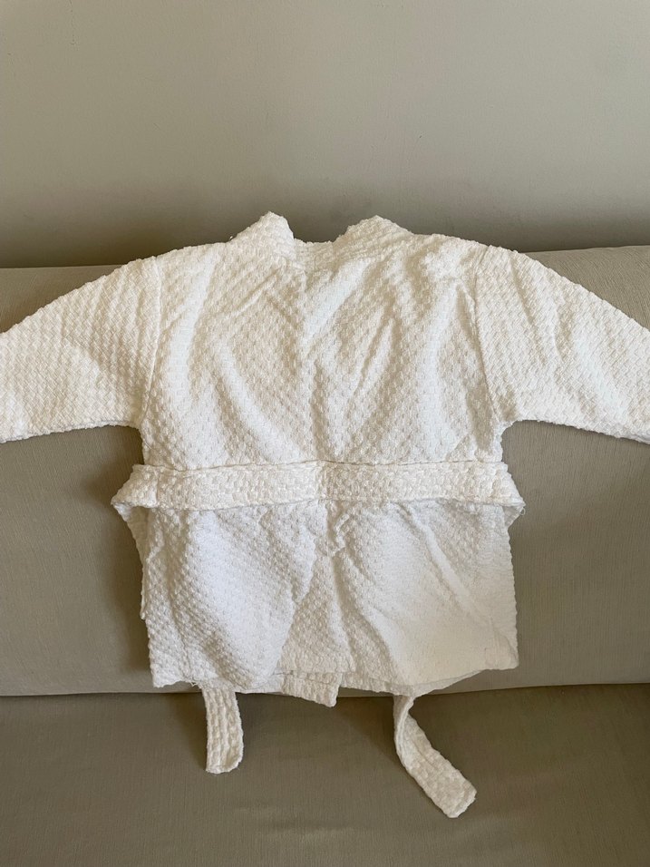 Beyaz Yenidoğan Bornoz - Görsel 2