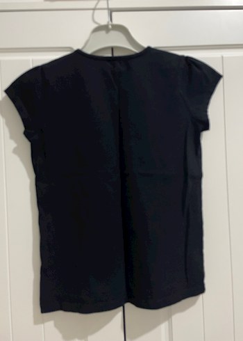 Kız Siyah Kısa Kollu Basic Tişört - Görsel 2