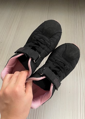 Kız Çocuk Siyah Pembe Günlük Spor Ayakkabı - Görsel 2