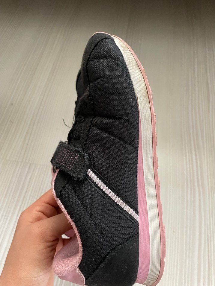 Kız Çocuk Siyah Pembe Günlük Spor Ayakkabı - Görsel 3