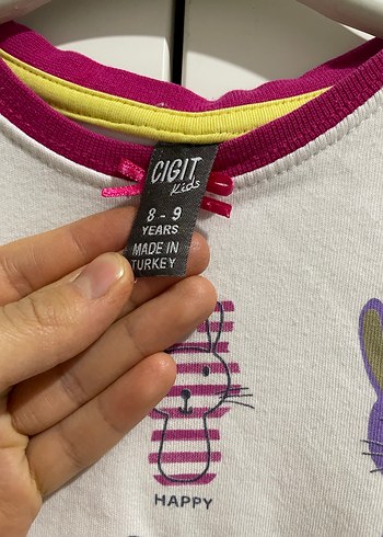 Beyaz Pamuklu Uzun Kollu Kız Sweatshirt - Görsel 2