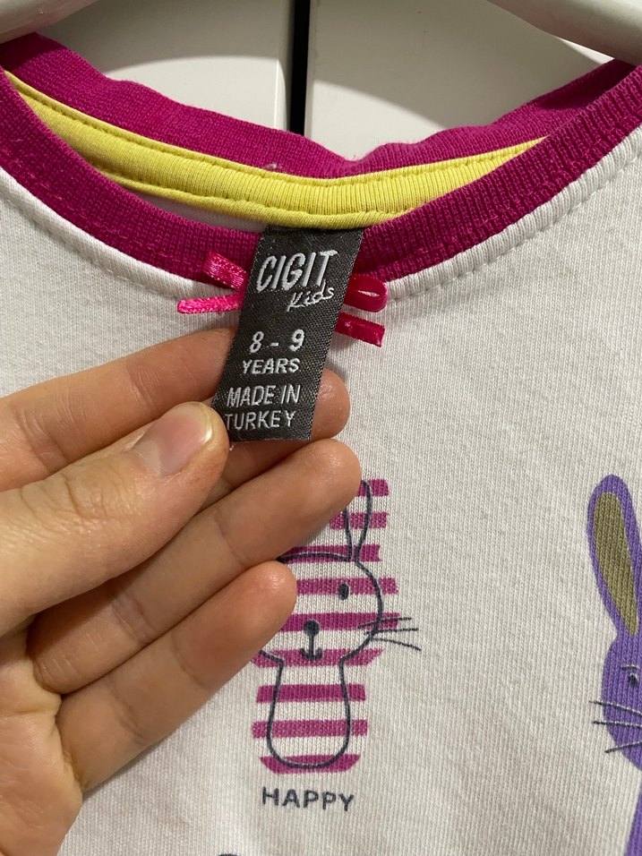 Beyaz Pamuklu Uzun Kollu Kız Sweatshirt - Görsel 2