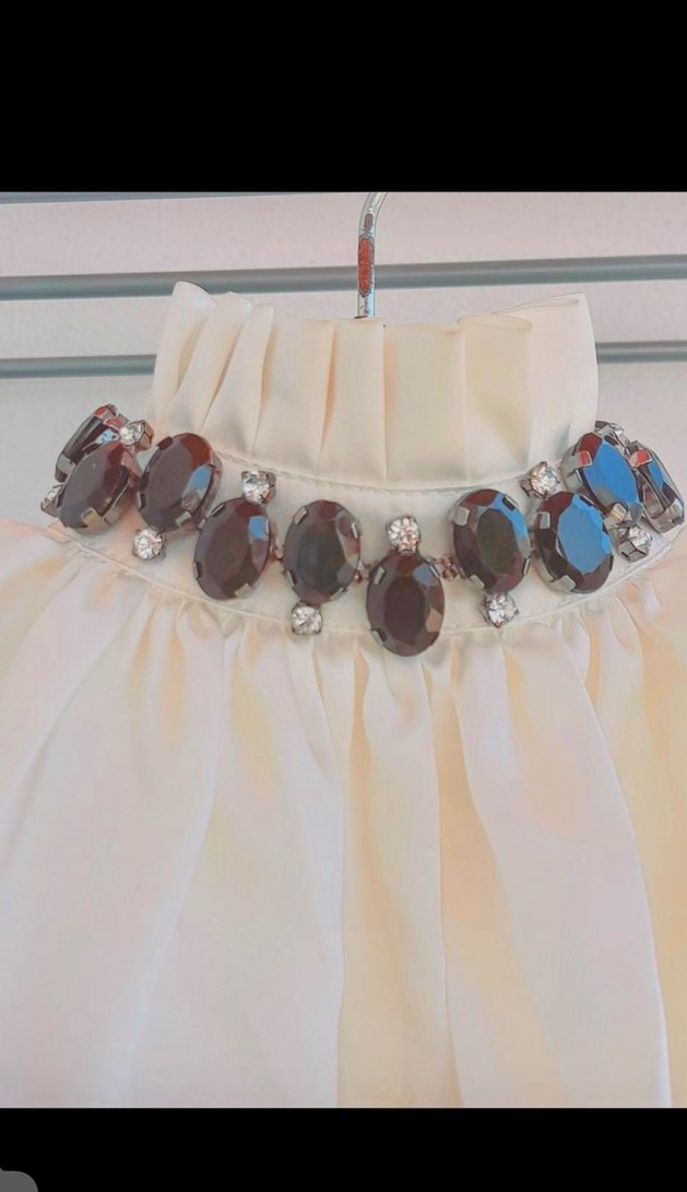 Mazi Siyah taşlı Taşlı Uzun Kadın Saten Abiye Elbise - Görsel 2