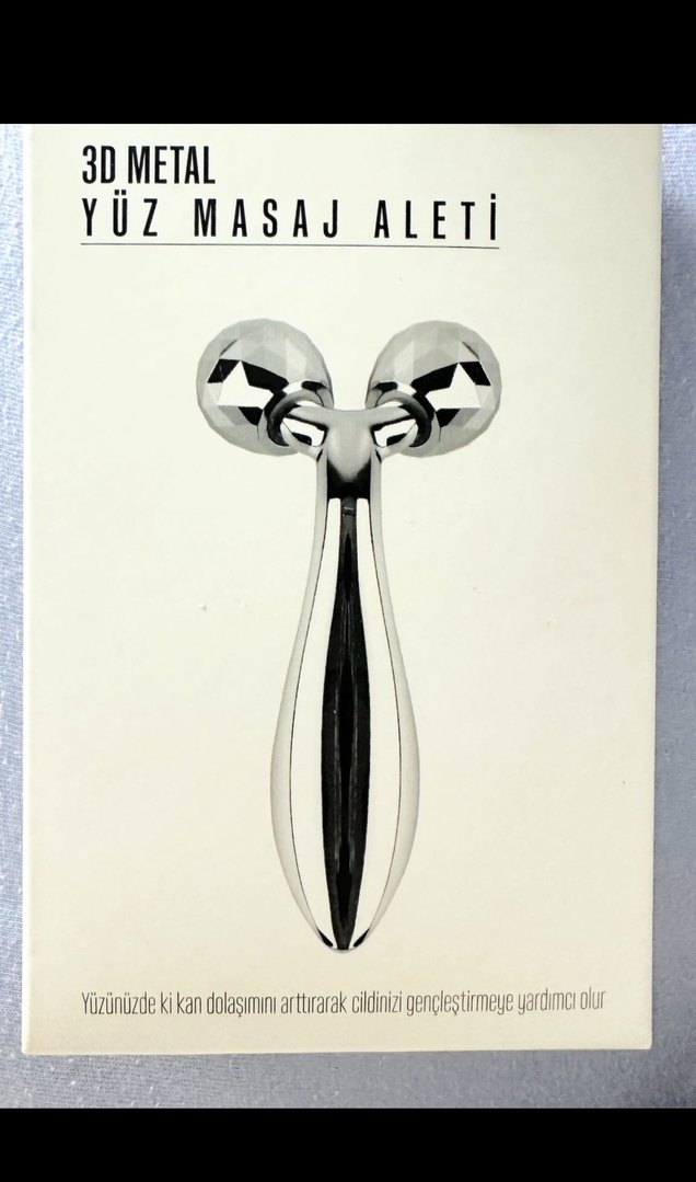 3D paslanmaz çelik yüz masaj aleti - Görsel 4