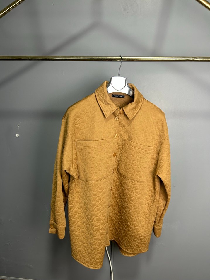 Düğmeli Uzun Kollu Keten Kadın Ceket - Görsel 3