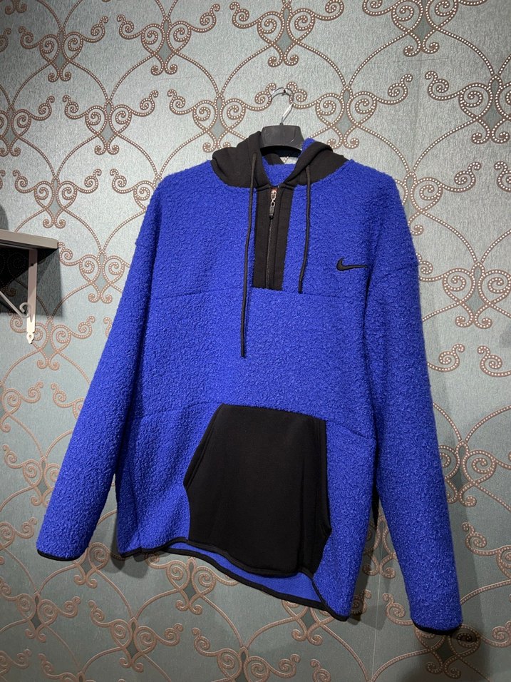 Mavi Fermuarlı Erkek Sweatshirt - Görsel 2