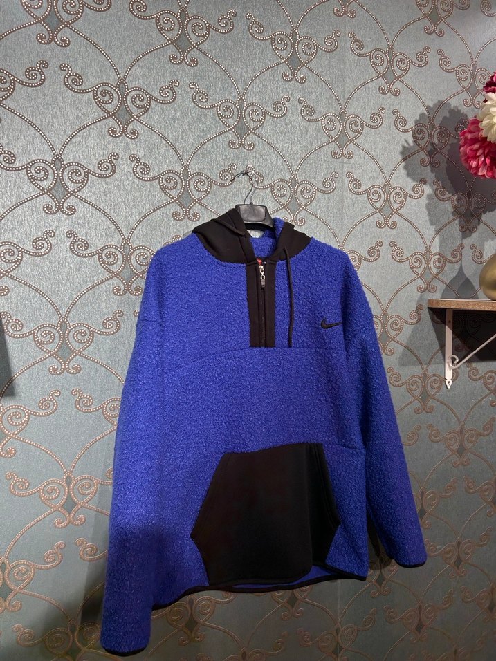 Mavi Fermuarlı Erkek Sweatshirt - Görsel 4