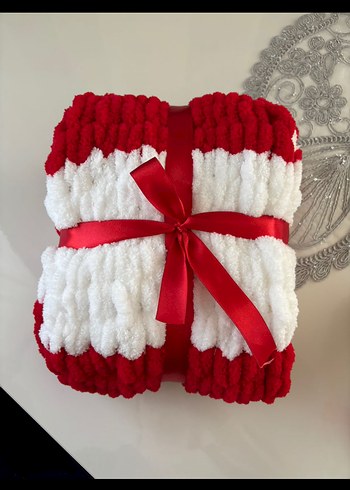 Renkli Örgü Kadın atkı - Görsel 3