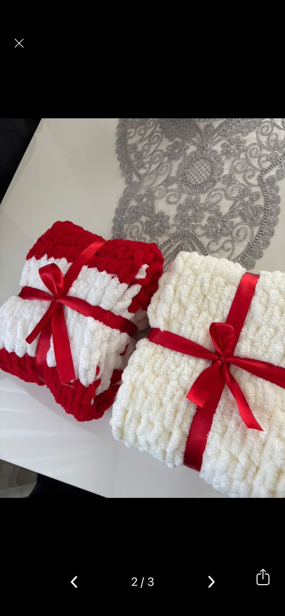 Renkli Örgü Kadın atkı - Görsel 2