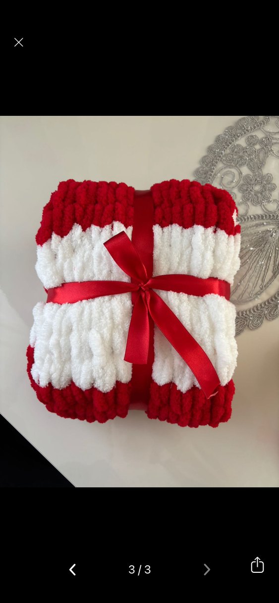 Renkli Örgü Kadın atkı - Görsel 3